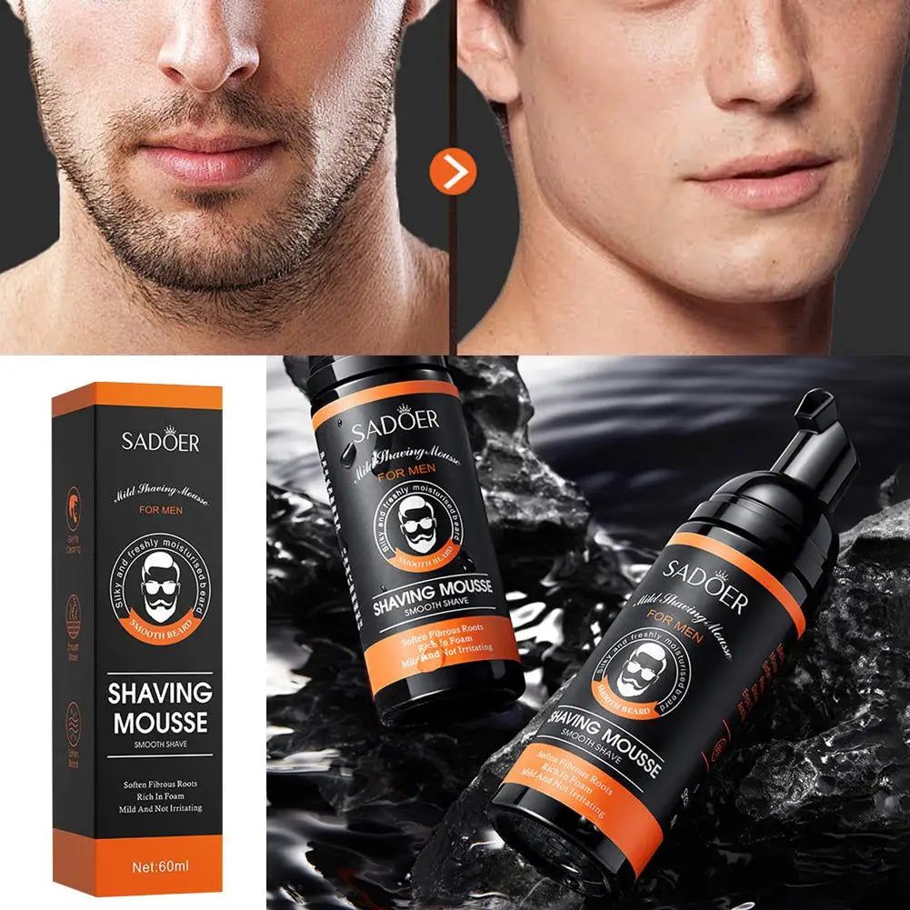Sadoer Men's Shaving Cream – Aloe Vera & Vitamin E, 60ml Men's Shaving Cream Axl