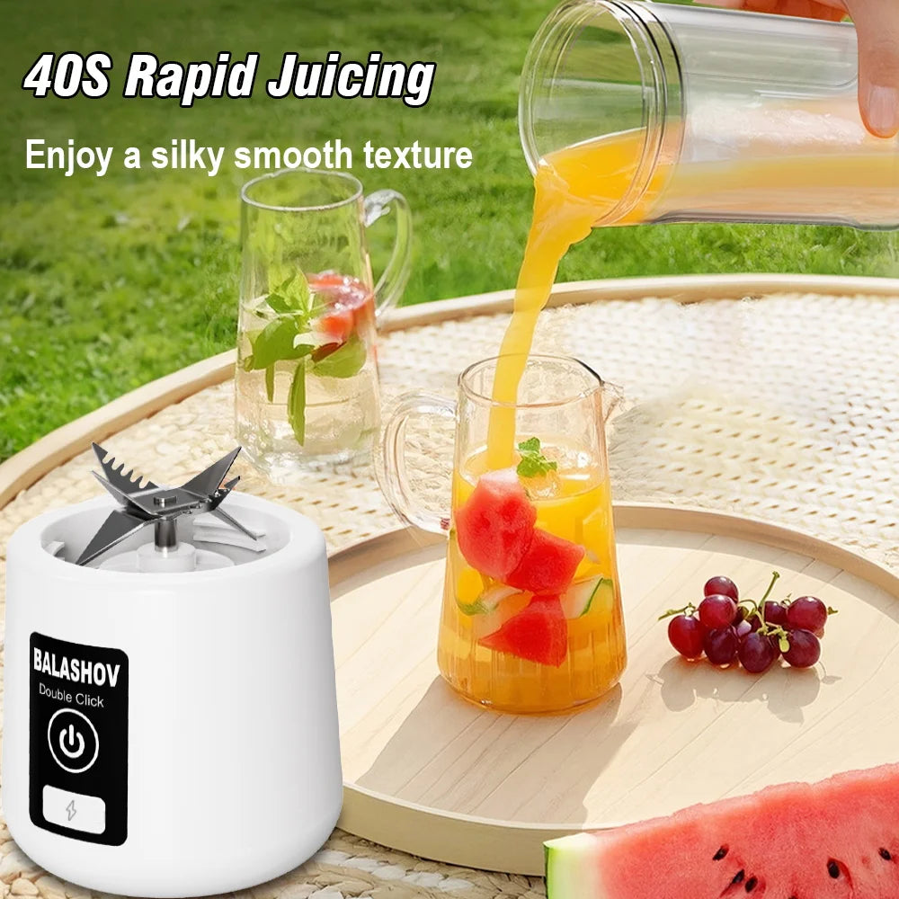 BALASHOV Rechargeable Portable Blender Juicer Cup 600ml Portable Blender Juicer Axl