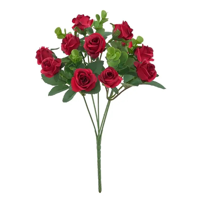 10-Head Silk Rose Bouquet – Artificial Flowers for Home Decor Artificial Flower Bouquet Axl 3