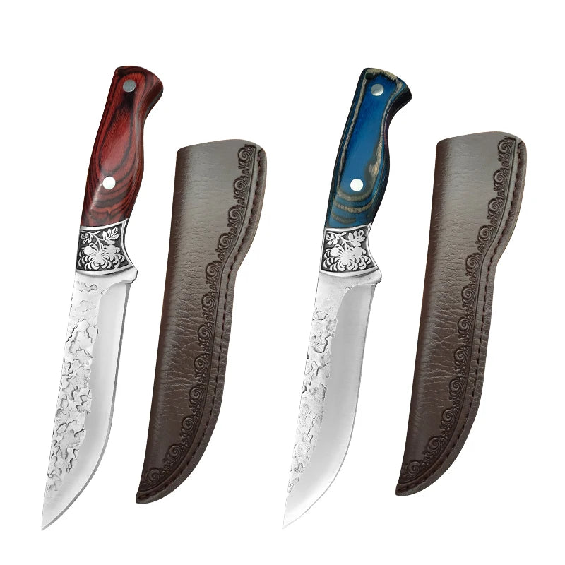 InLeung Hand-Forged Stainless Steel Cleaver – Wood Handle Kitchen Cleaver Knife Axl Kitchen knife AB