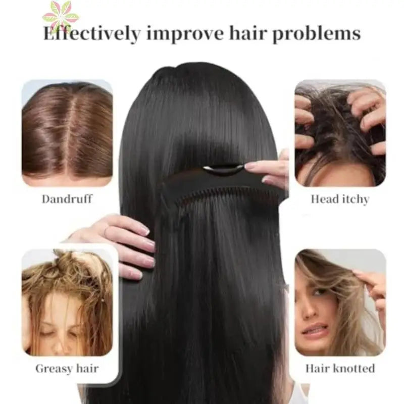 Self-Cleaning Anti-Static Scalp Massage Comb | Soft Bristle Scalp Massage Comb Axl