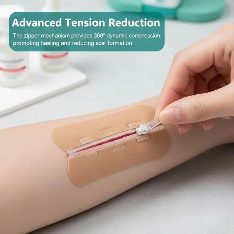 Zipper Wound Closure Patch – Sutureless Hemostatic Bandage Wound Closure Patch Axl