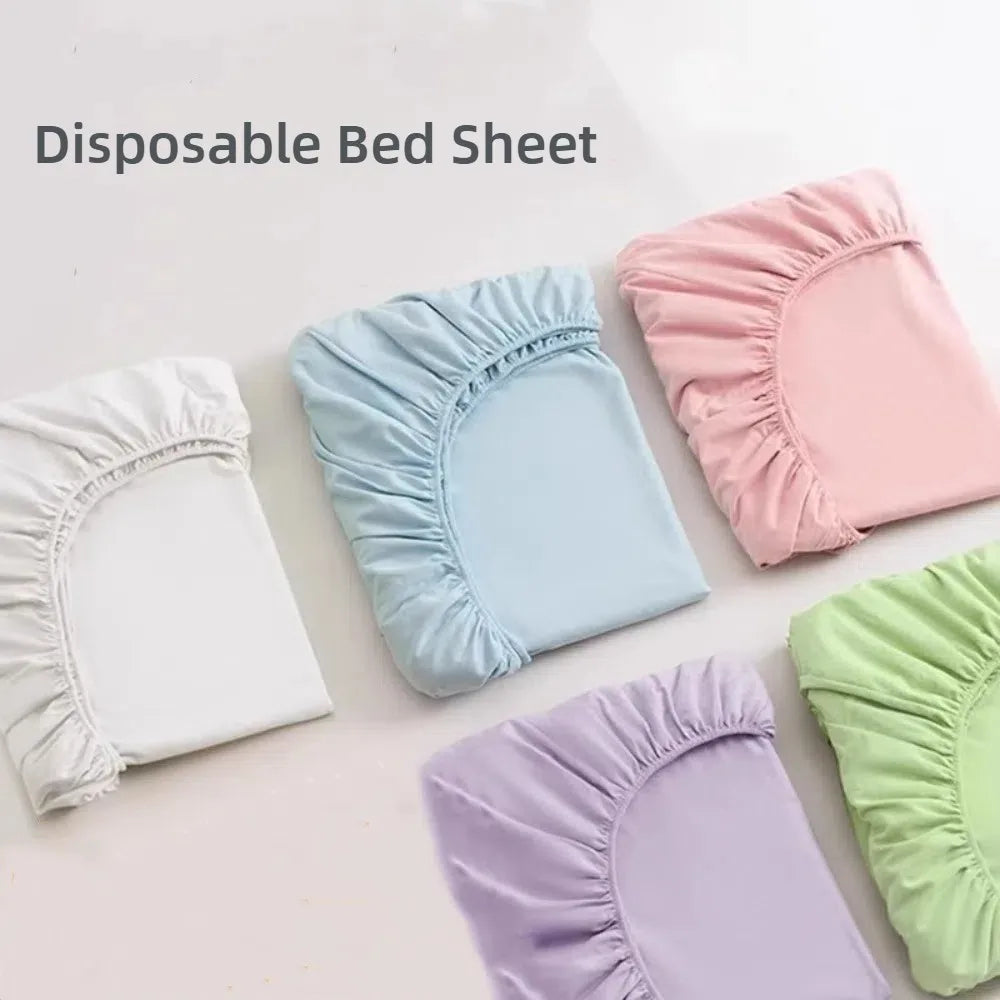Disposable Non-Woven Fitted Sheet – Elastic Bed Cover Single & Double Disposable Fitted Sheet Axl
