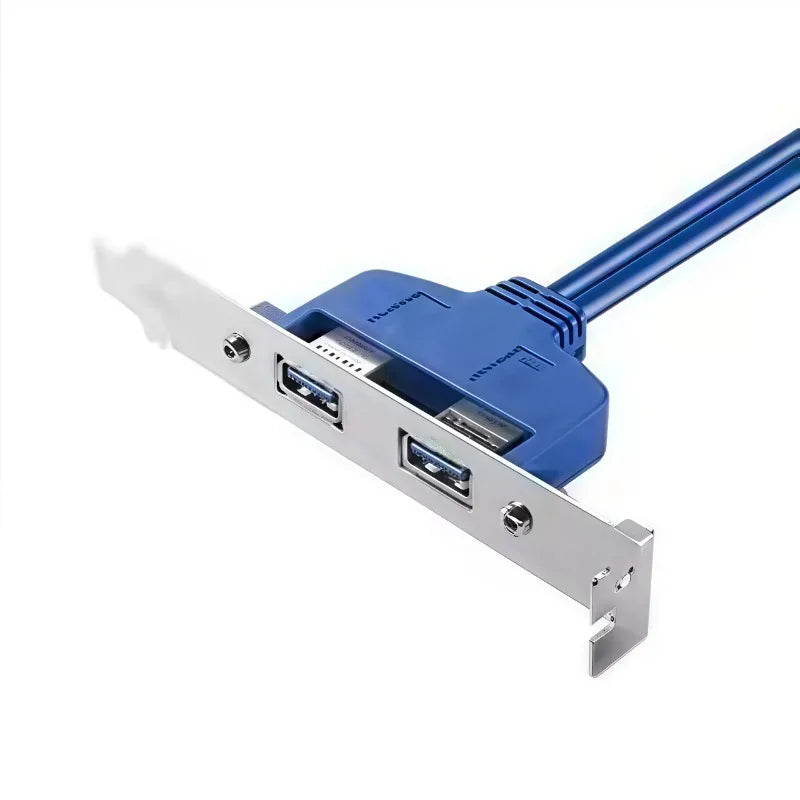 Dual USB 3.0 Front Panel Header Adapter 20-Pin Bracket Cable USB Header Adapter Axl
