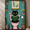 Funny Cat Slogan Self-Stick PVC Wall Art Poster – Waterproof Wall Art Poster Axl White03 30X40cmNoframe