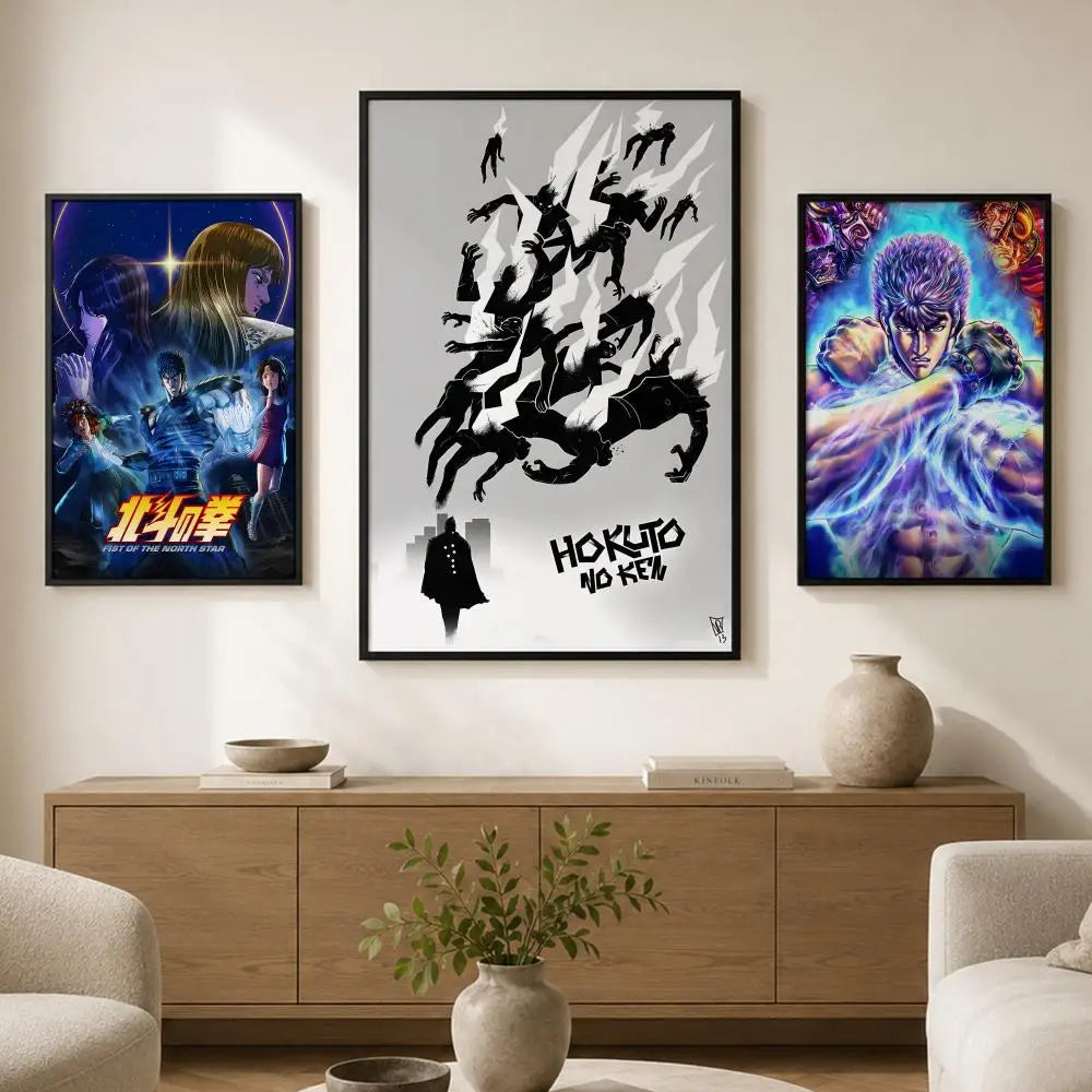 Fist of the North Star Anime Poster – Peel & Stick PVC Wall Art Anime Wall Poster Axl