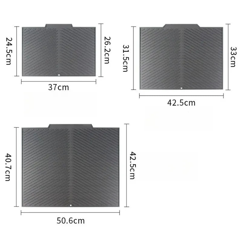 Silicone Wave Drying Mat – Non-Slip Foldable Dish Drainer Pad Dish Drying Mat Axl