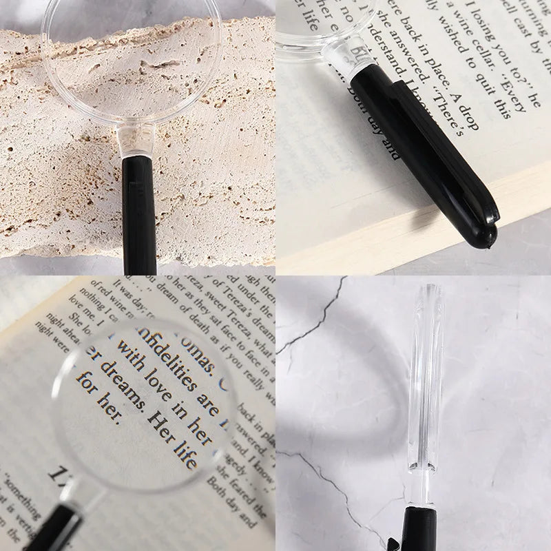 50mm Kids Handheld Magnifying Glass – HD Acrylic Lens Kids Magnifying Glass Axl