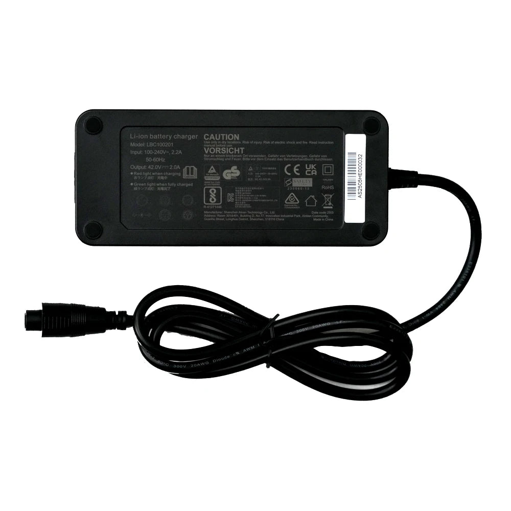 42V 2A E-Bike Charger 5-Pin for Fischer, Batavus, Sparta E-Bike Battery Charger Axl