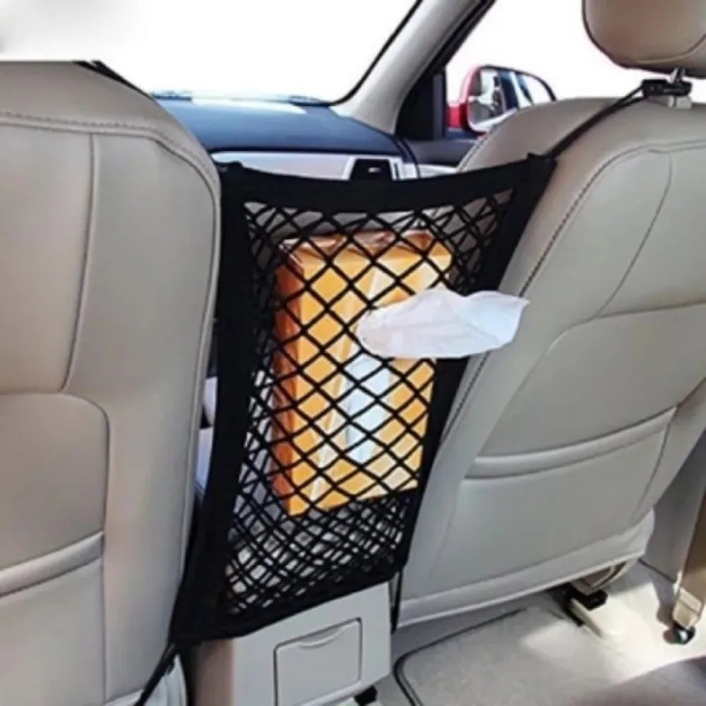 Car Mesh Storage Bag Between Seats – Pet & Child Barrier Car Seat Organizer Axl