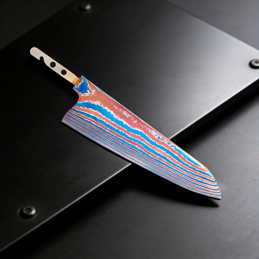 Damascus Steel Chef Knife Blank Blade – Hand Forged DIY Knife Blank Blade Axl