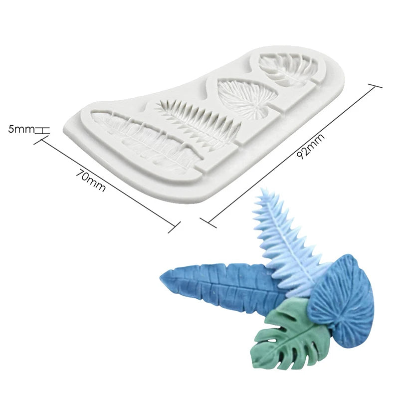 Palm Leaf Silicone Fondant Mold – Sugarcraft Baking Mould Fondant Baking Mold Axl