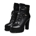 Women's Retro Chunky High Heel Ankle Boots | Elegant Winter Women's Ankle Boots Axl black 36