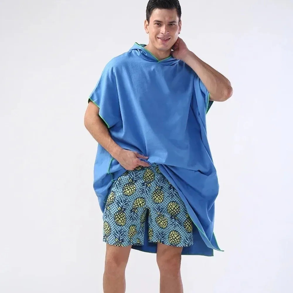 Microfiber Beach Poncho Towel – Quick-Dry Swimming Towel Beach Poncho Towel Axl