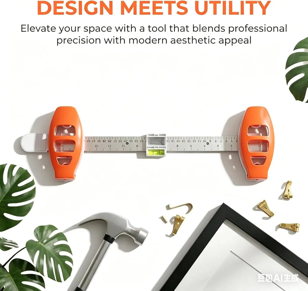 Picture Hanging Level Ruler – Frame Positioning & Hole Marking Hanging Level Ruler Axl