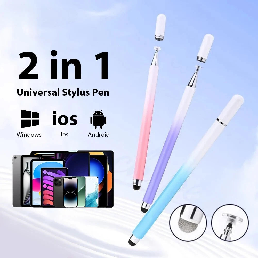 Universal 2-in-1 Stylus Pen – Disc & Silicone Tip for iPad & Tablet Tablet Stylus Pen Axl