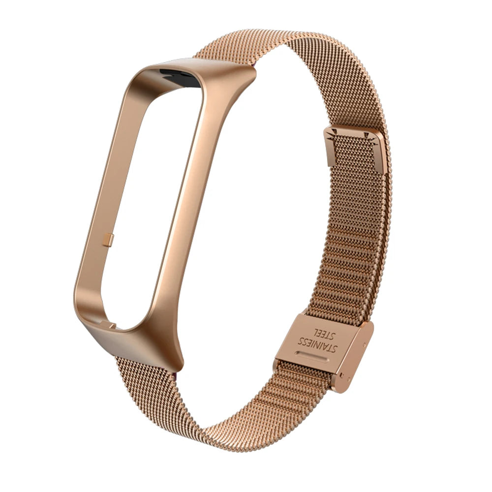 Stainless Steel Band for Samsung Galaxy Fit 2 R220 | Metal Strap Smart Watch Band Axl rose gold