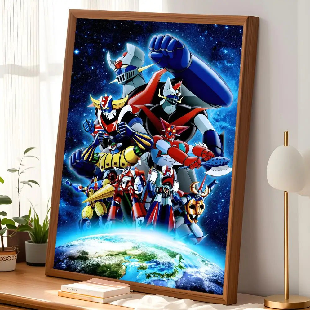 Goldorak Anime Self-Stick HD PVC Wall Poster – Waterproof Decor Wall Art Poster Axl