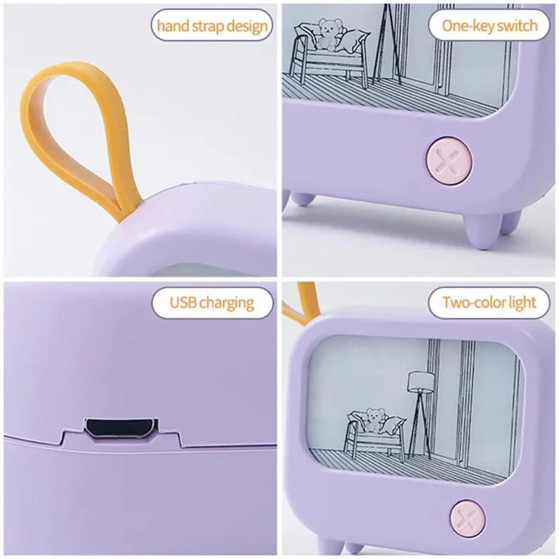 LED Picture Frame Night Light – USB Rechargeable Dimmable Mood Lamp LED Night Light Axl