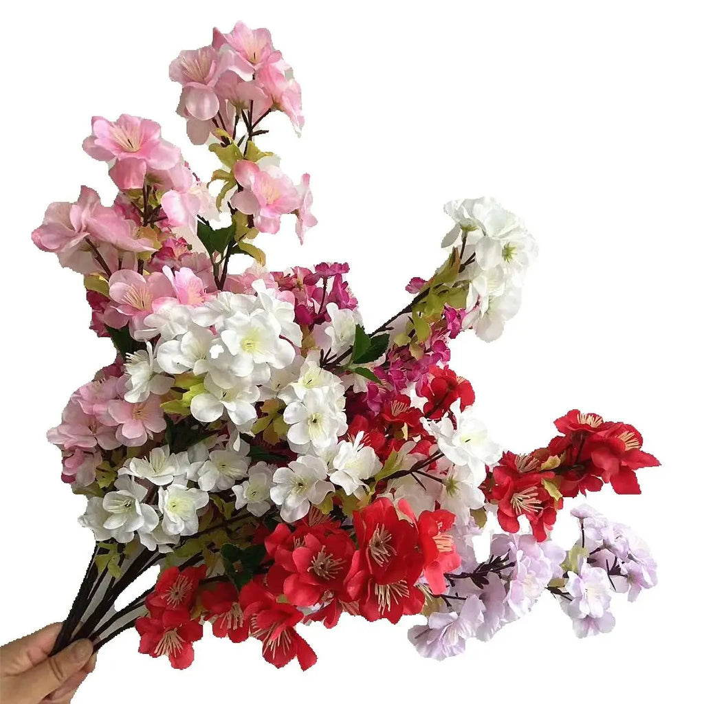 Silk Artificial Cherry Blossom Branch 67cm | Sakura Décor Artificial Flower Branch Axl