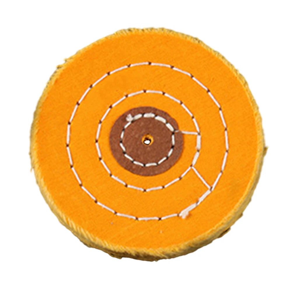 NEWONE 100mm Cloth Buffing Wheel – 4" Polishing Pad for Grinder Buffing Polishing Wheel Axl Yellow China Mainland