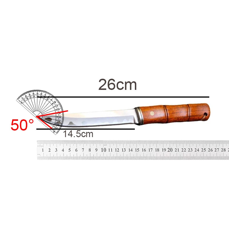 SKD-11 Carbon Steel Boning Knife – 62HRC Sharp Blade & Wood Sheath Boning Knife Axl