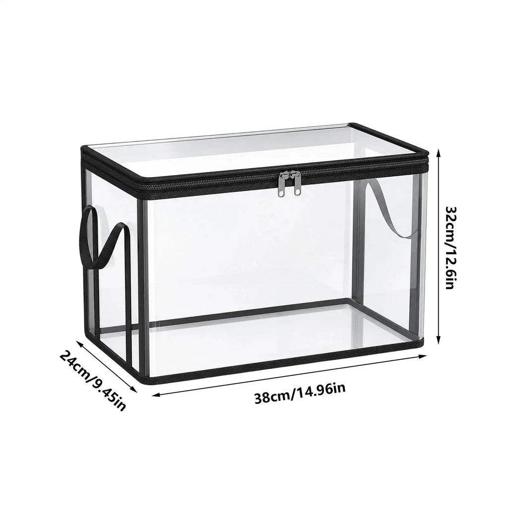 Clear Waterproof Storage Bins with Lids & Handles | PVC Box Storage Bins Axl