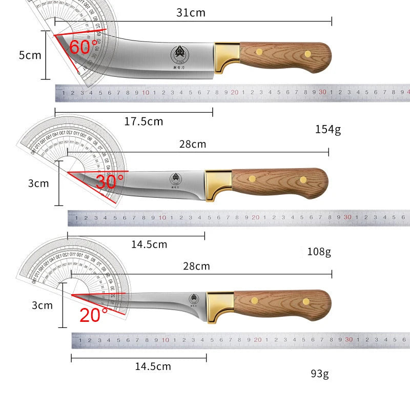 3-Piece Butcher Knife Set – Boning, Splitting & Utility Knives Butcher Knife Set Axl