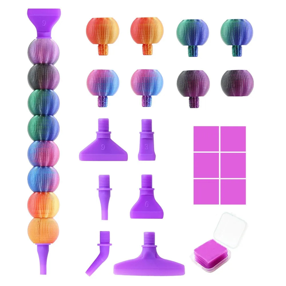 5D Diamond Painting Pen Kit – 12 Multifunctional Pen Tips