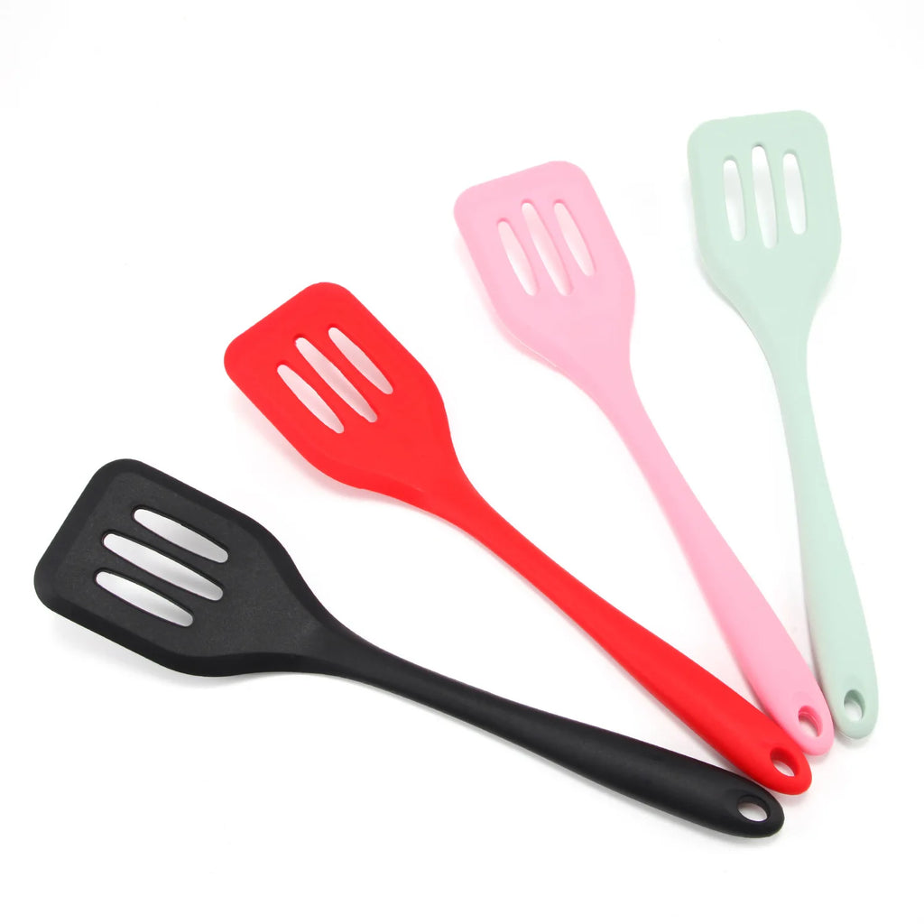 Silicone Slotted Turner Spatula Set – Kitchen Cooking Utensils Silicone Spatula Set Axl