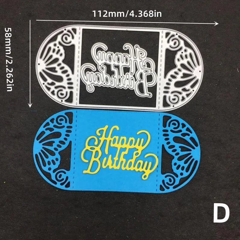 Birthday Border Metal Cutting Dies – Oval Lace Scrapbook Stencil Metal Cutting Dies Axl D