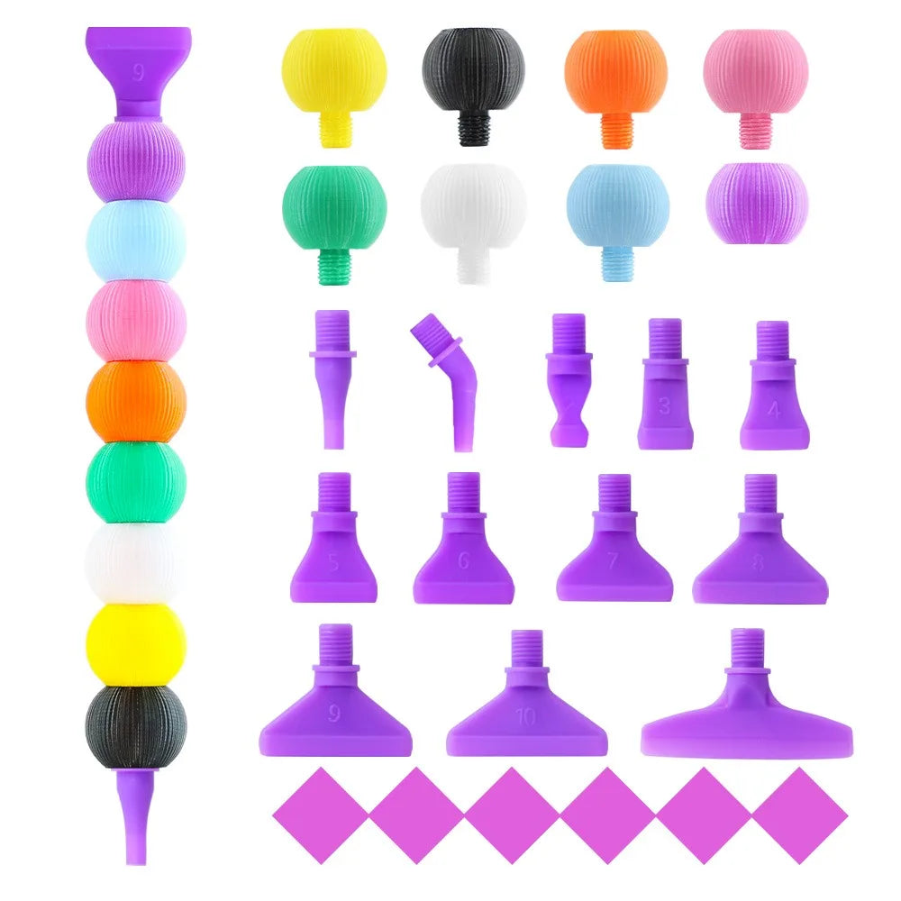 5D Diamond Painting Pen Kit – 12 Multifunctional Pen Tips Diamond Painting Pen Axl Multicolor1-12Tips