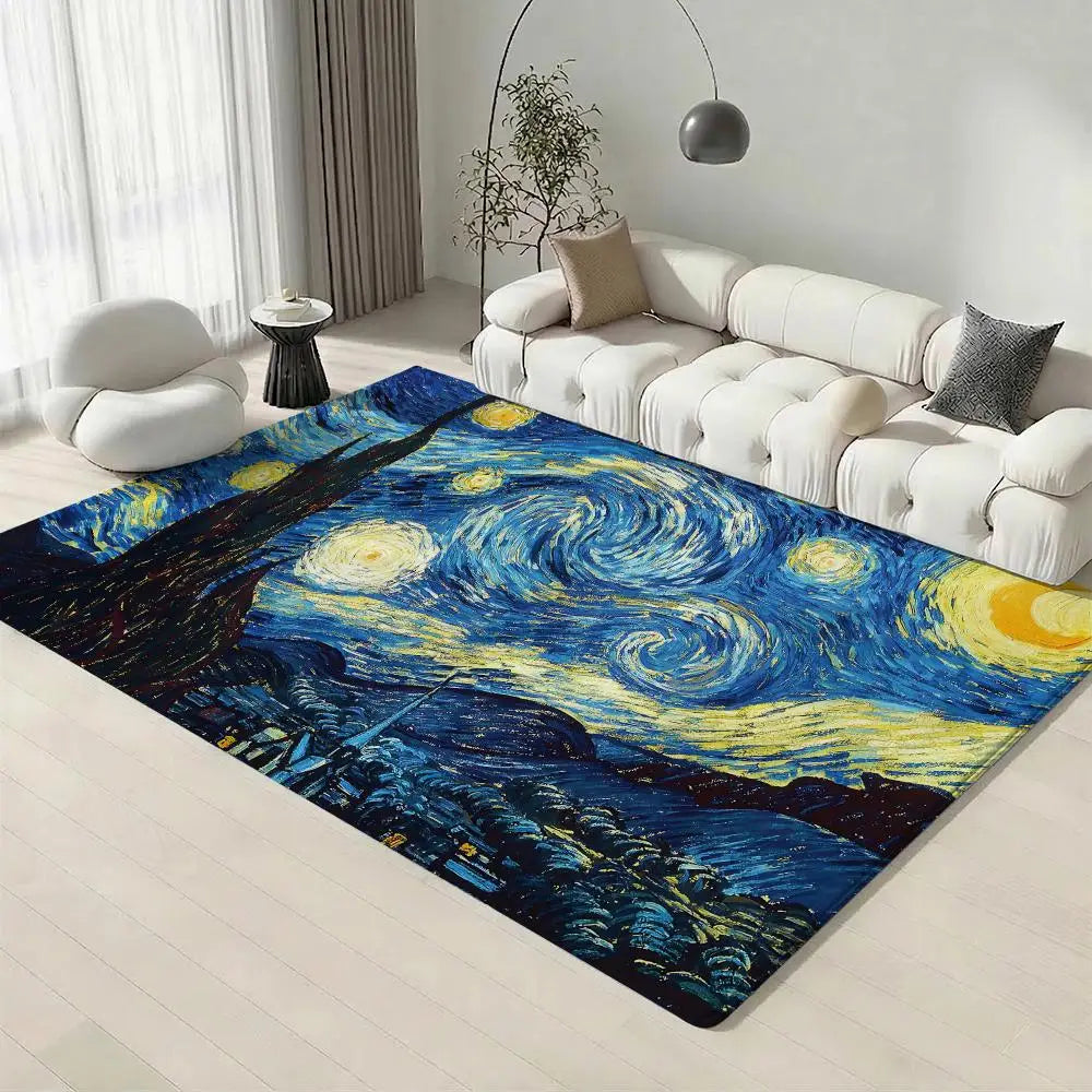 Vincent van Gogh Flannel Floor Mat – Non-Slip Indoor Rug Decorative Floor Mat Axl