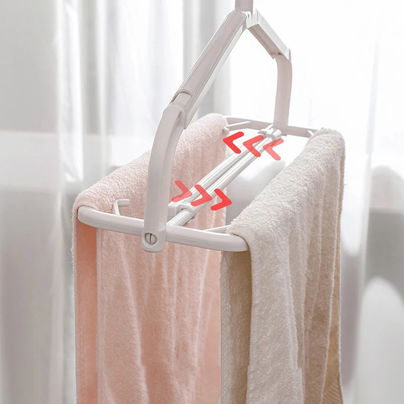 Space-Saving Foldable Clothes Hanger with Clip – Extendable Clothes Hanger Axl