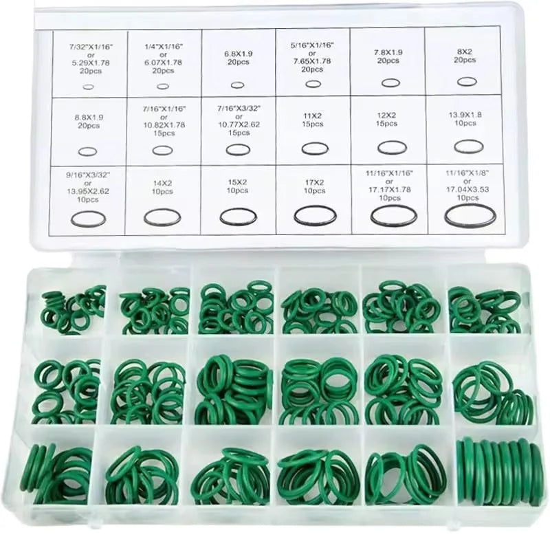 270Pcs O-Ring Seal Kit – Rubber Seals for Auto AC Systems Automotive O-Ring Kit Axl