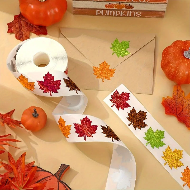 500 Maple Leaf Window Stickers – Reusable Autumn Decor Window Stickers Axl