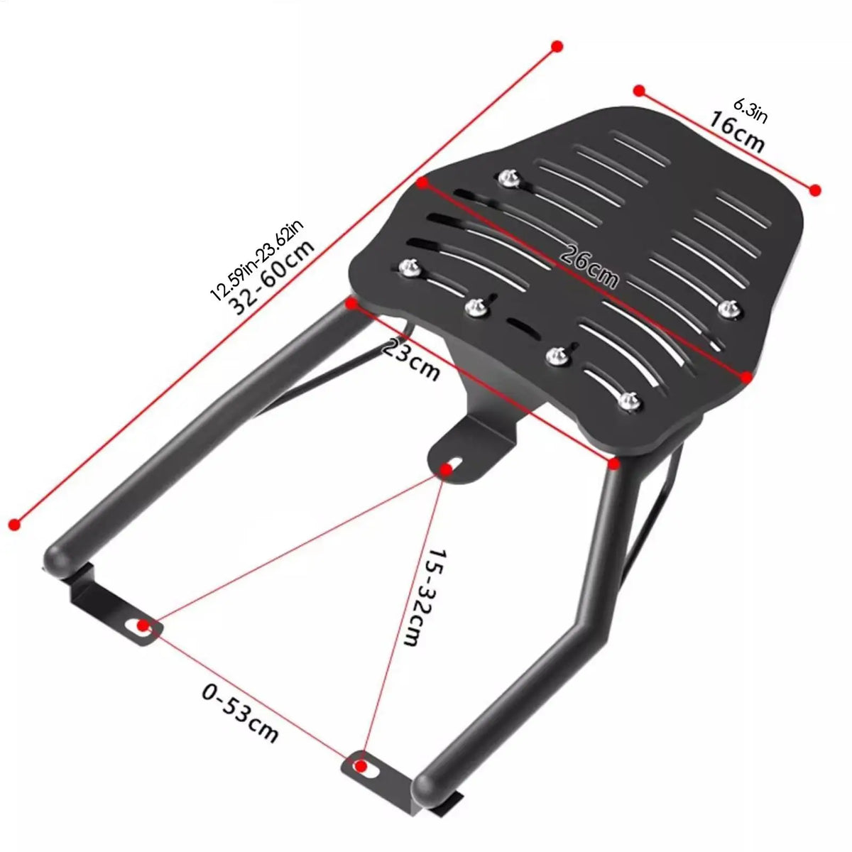 Adjustable Motorcycle Tour Pack Luggage Rack – Stainless Steel Motorcycle Luggage Rack Axl