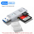 USB 3.0 2-in-1 SD & TF Card Reader Adapter for PC & Laptop Memory Card Reader Axl USB 3.0 White CN