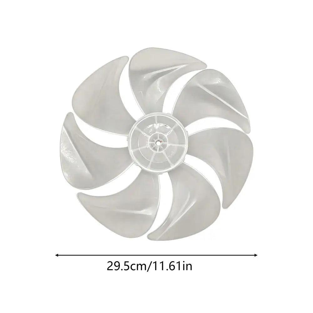 12-Inch Fan Blade Replacement with Nut Cover for Floor & Table Fans Fan Replacement Part Axl White