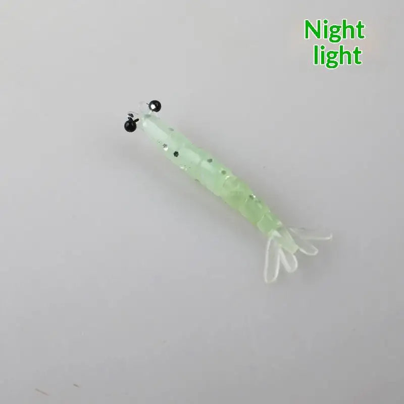 20PCS Mini Soft Worm Shrimp Fishing Lures – 40mm Silicone Bait Soft Fishing Lures Axl A