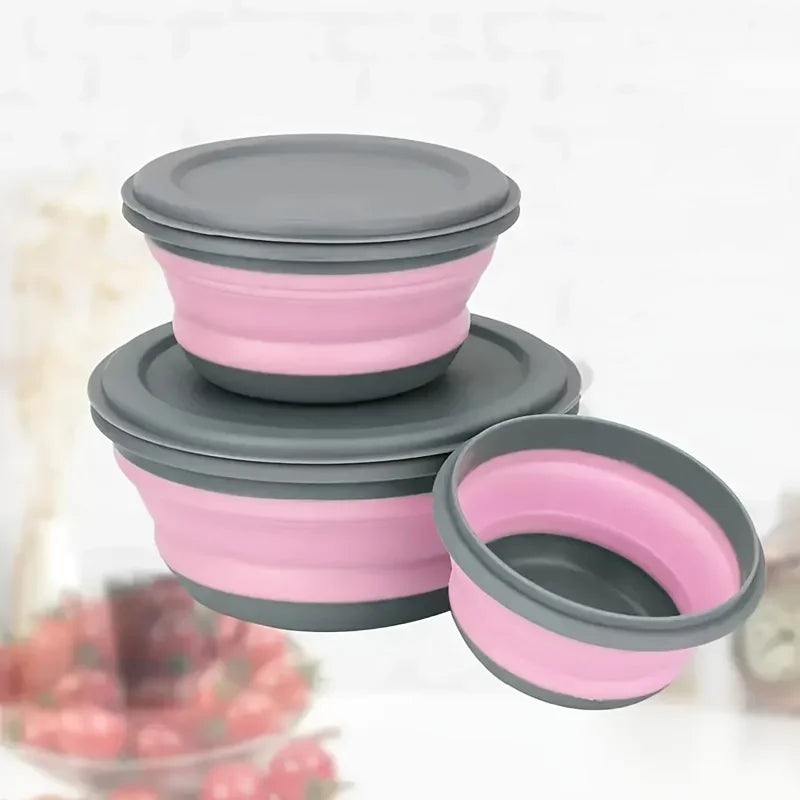3-Piece Portable Bowl Set – Kitchen, Travel & Camping Portable Bowl Set Axl