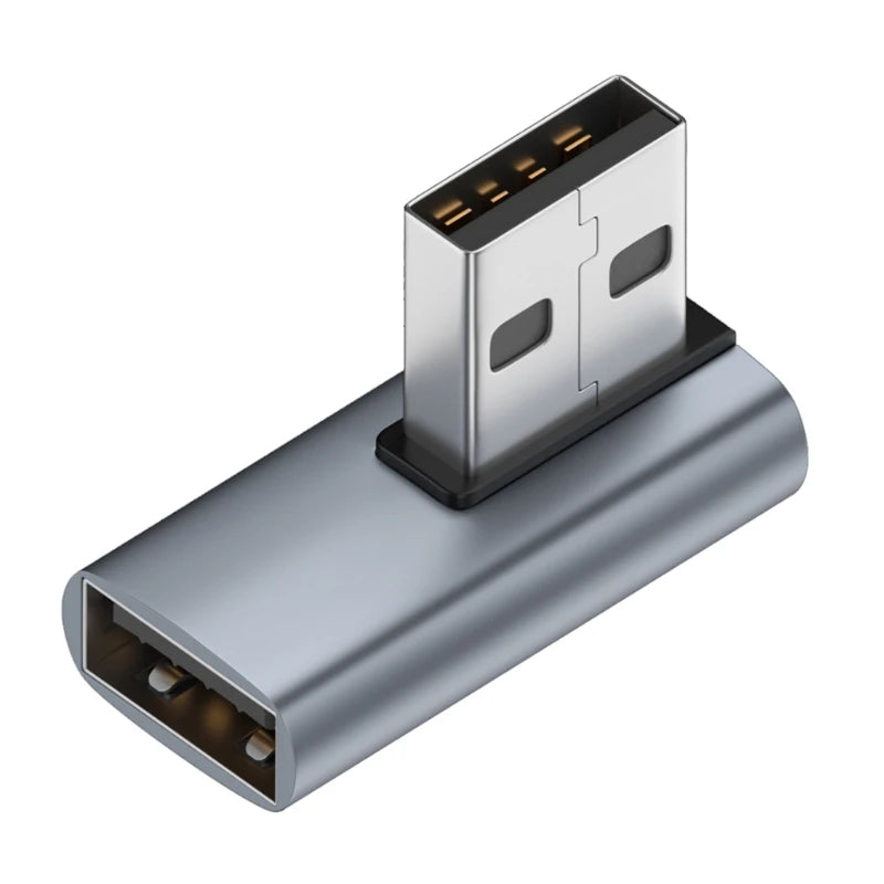 90° USB 3.0 Right Angle Adapter Male to Female 10Gbps USB Angle Adapter Axl Middle reverse side