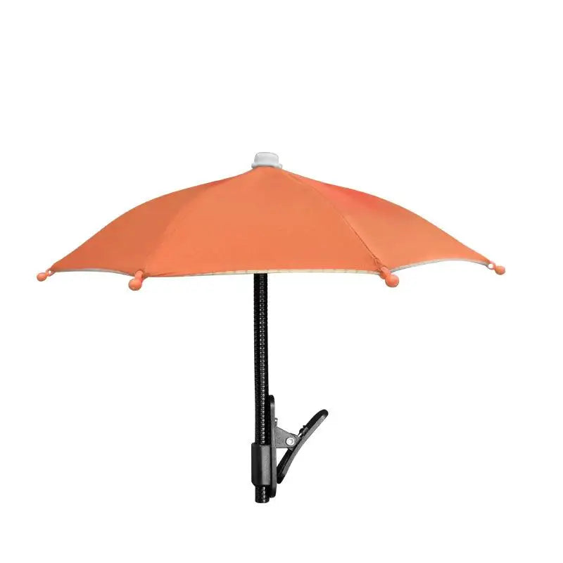 Flexible Phone Umbrella Holder with Clip – Sun & Rain Shade Phone Umbrella Holder Axl Orange