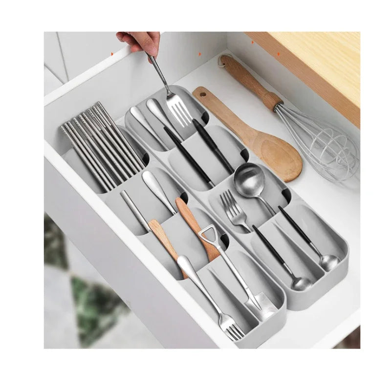 Cutlery Drawer Organizer – Knife Fork & Spoon Divider Box Cutlery Drawer Organizer Axl