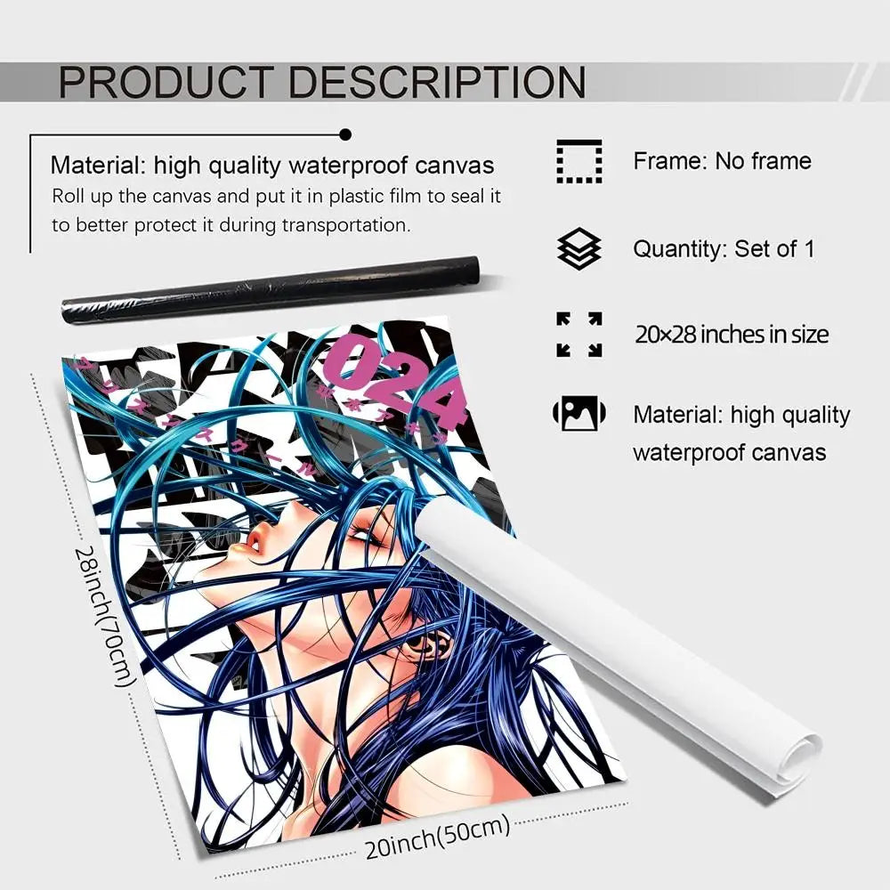 Anime Prison School Canvas Wall Art – Unframed Poster Print Canvas Wall Art Axl