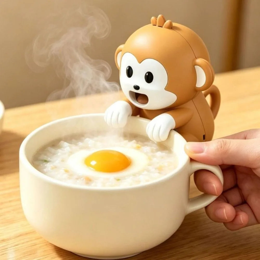 Cartoon Monkey Portable Food Cooling Fan – USB Rechargeable Baby Food Cooling Fan Axl