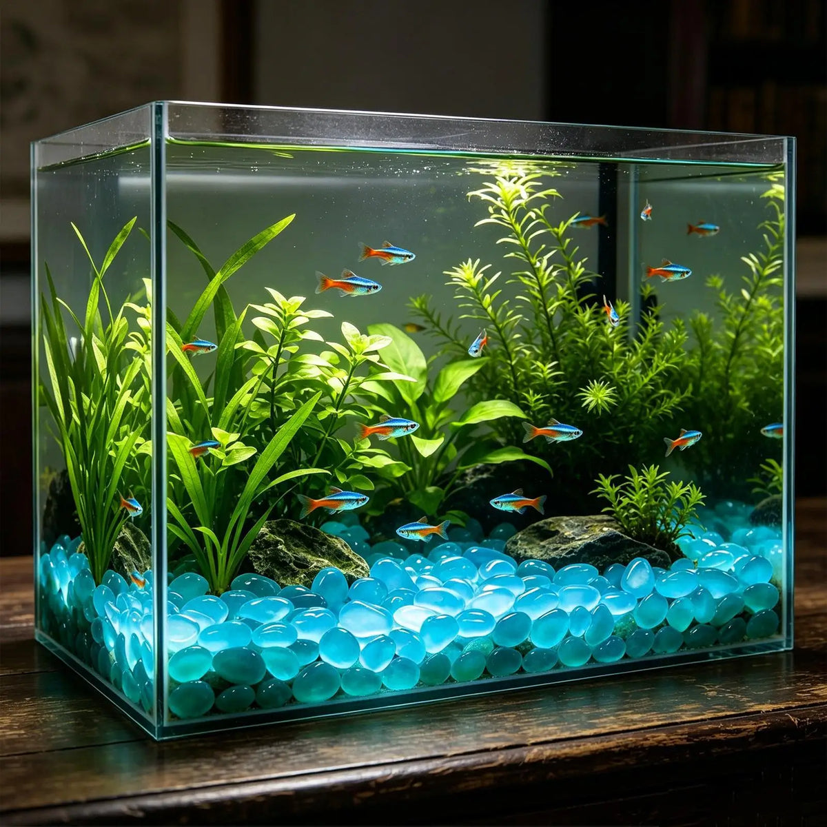 300 Pcs Glow in the Dark Garden Pebbles & Aquarium Stones Glow Garden Pebbles Axl