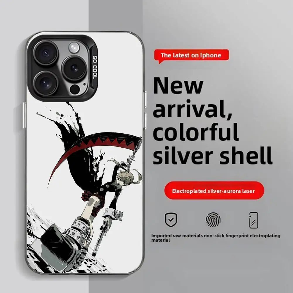 Soul Eater Anime iPhone Case 11–16 Pro Max | Anti-Fingerprint Anime Phone Case Axl