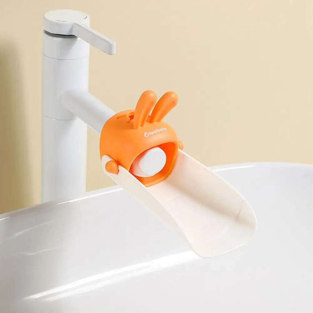 Rabbit Faucet Extender for Kids – Cartoon Tap Guide for Baby Faucet Extender Axl orange