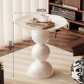 Nordic Minimalist Metal Coffee Table – Modern Side Table 40x40cm Metal Coffee Table Axl White